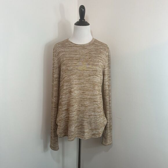 Banana Republic Long Sleeve Jersey T-Shirt S Luxespun Pullover Top Stretch Tan - Picture 1 of 11